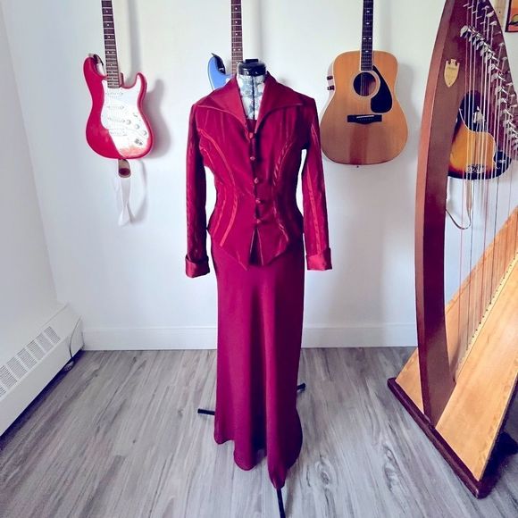 90s Vintage Velour Blazer Jacket - Picture 1 of 4